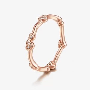 925 Sterling Silver Whimsical Heart Rose gold